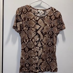 Cotton snakeskin tee